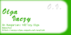 olga vaczy business card